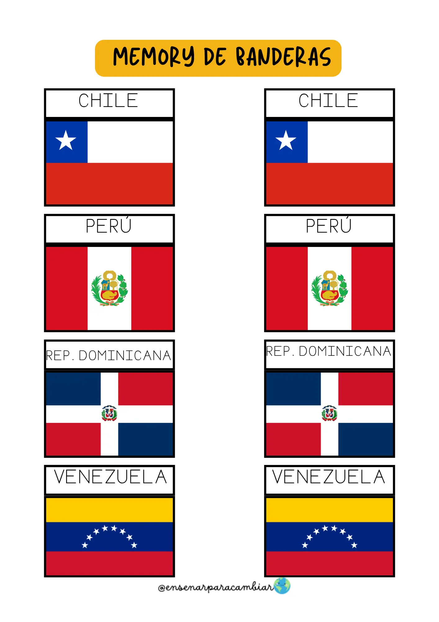 Banderas de los diferentes países