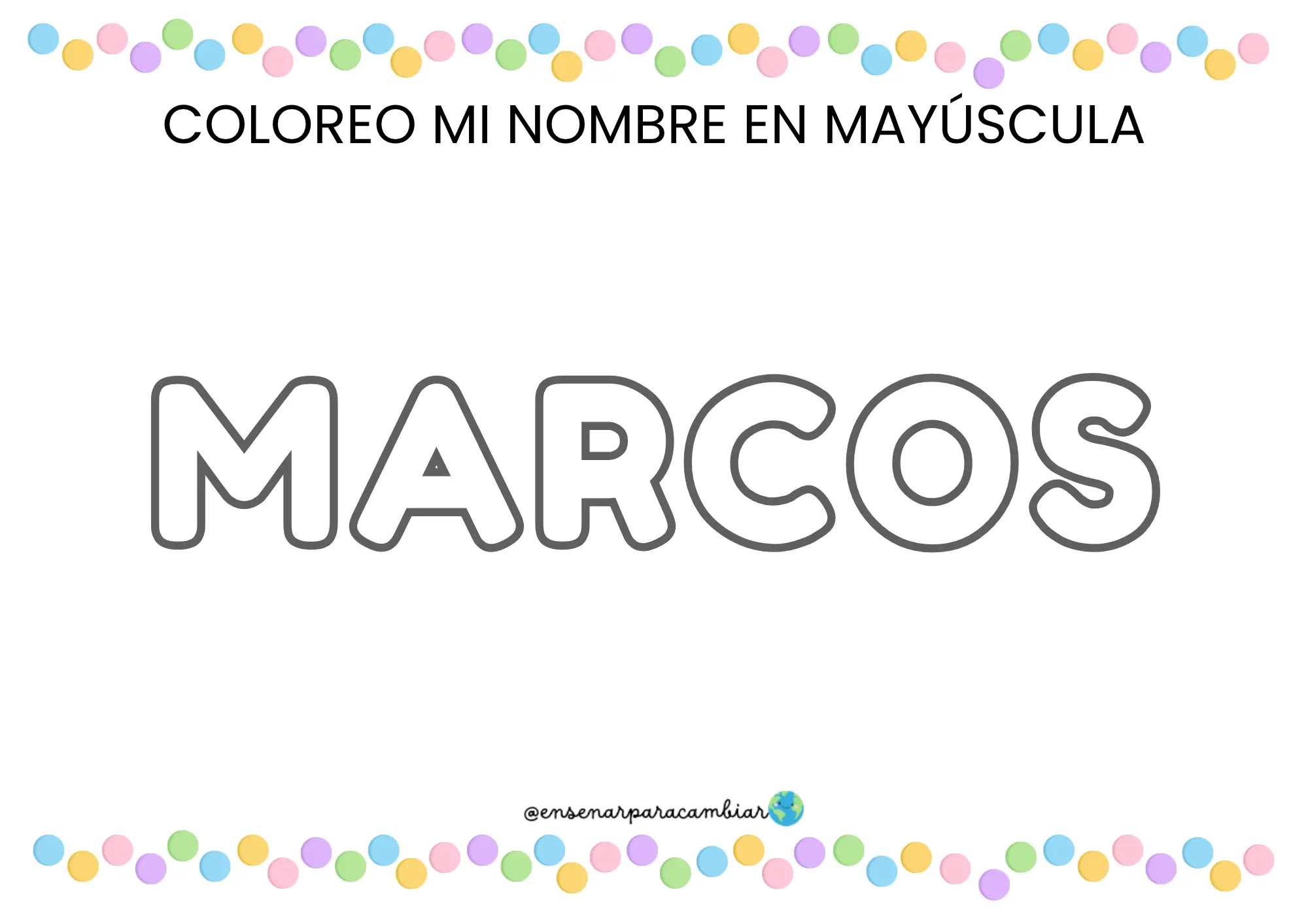 Cuaderno infantil imprimible y editable Libro del Nombre para 4 años con actividades de conciencia fonológica y pauta Montessori