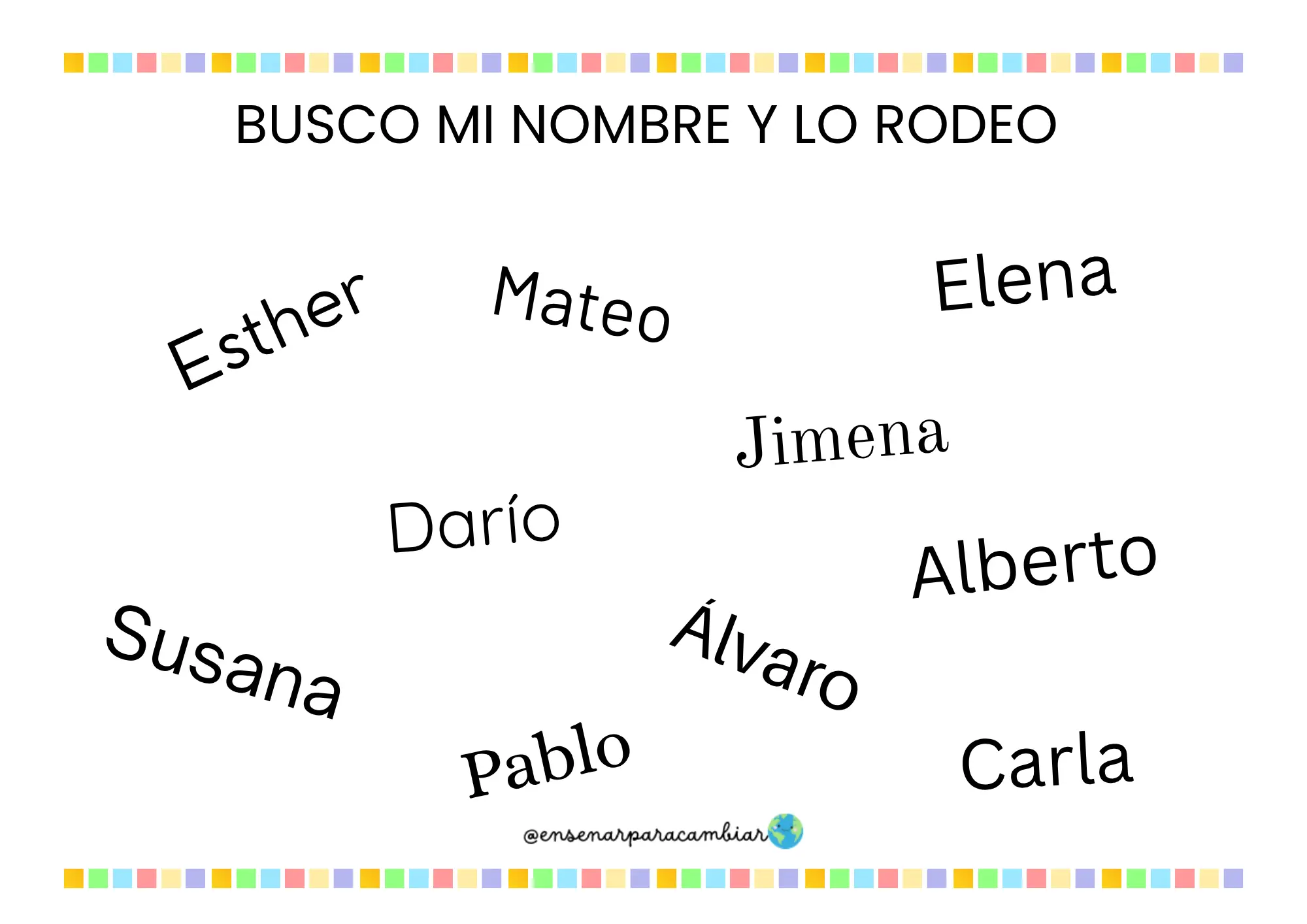 Cuaderno infantil imprimible y editable Libro del Nombre para 5 años con actividades de trazo en minúscula y diploma final