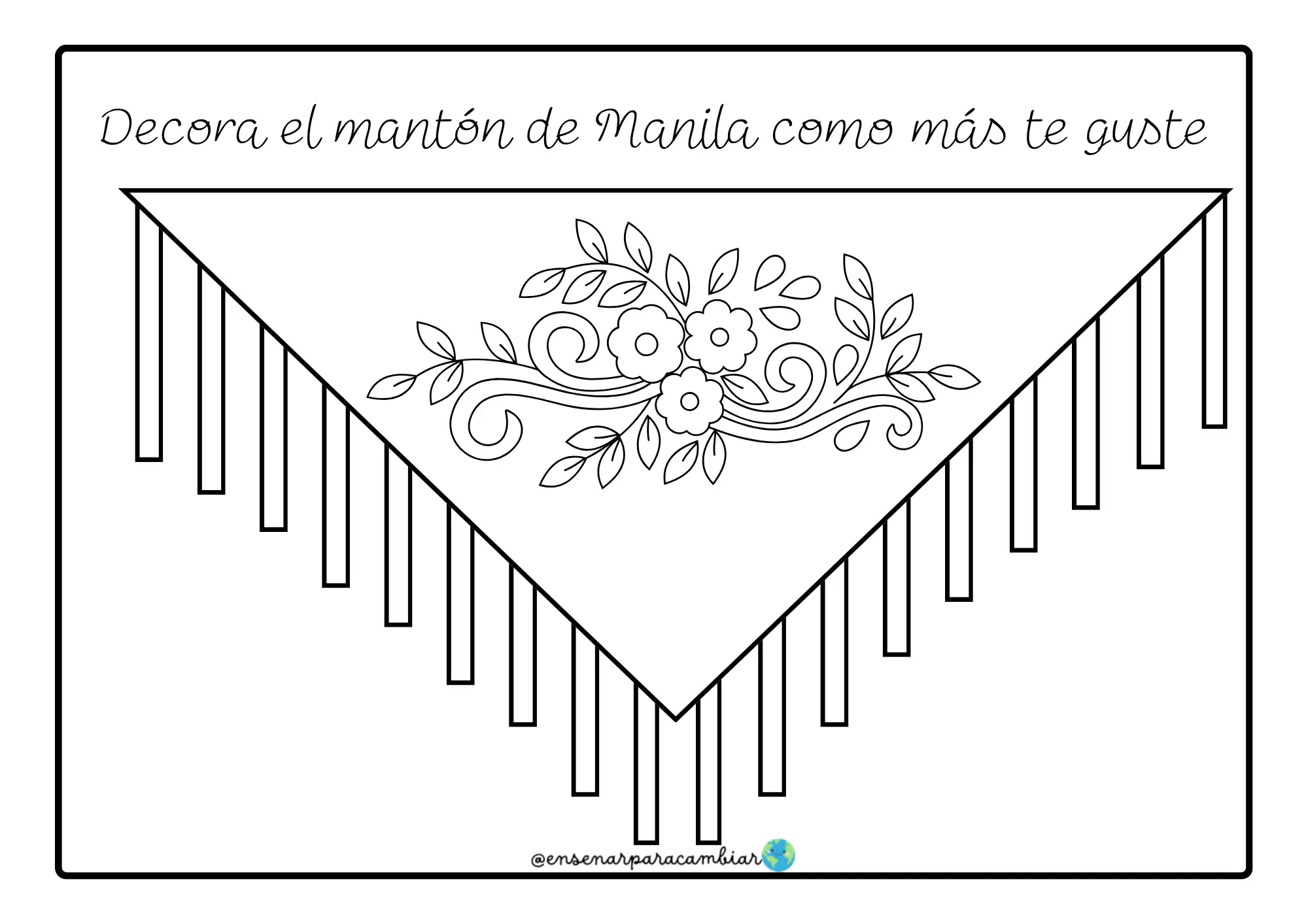 Dibujos para decorar y colorear de mantones