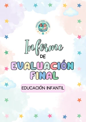 Guía imprimible para la redacción de informes pedagógicos y boletines de notas finales de curso en infantil de Enseñar para Cambiar
