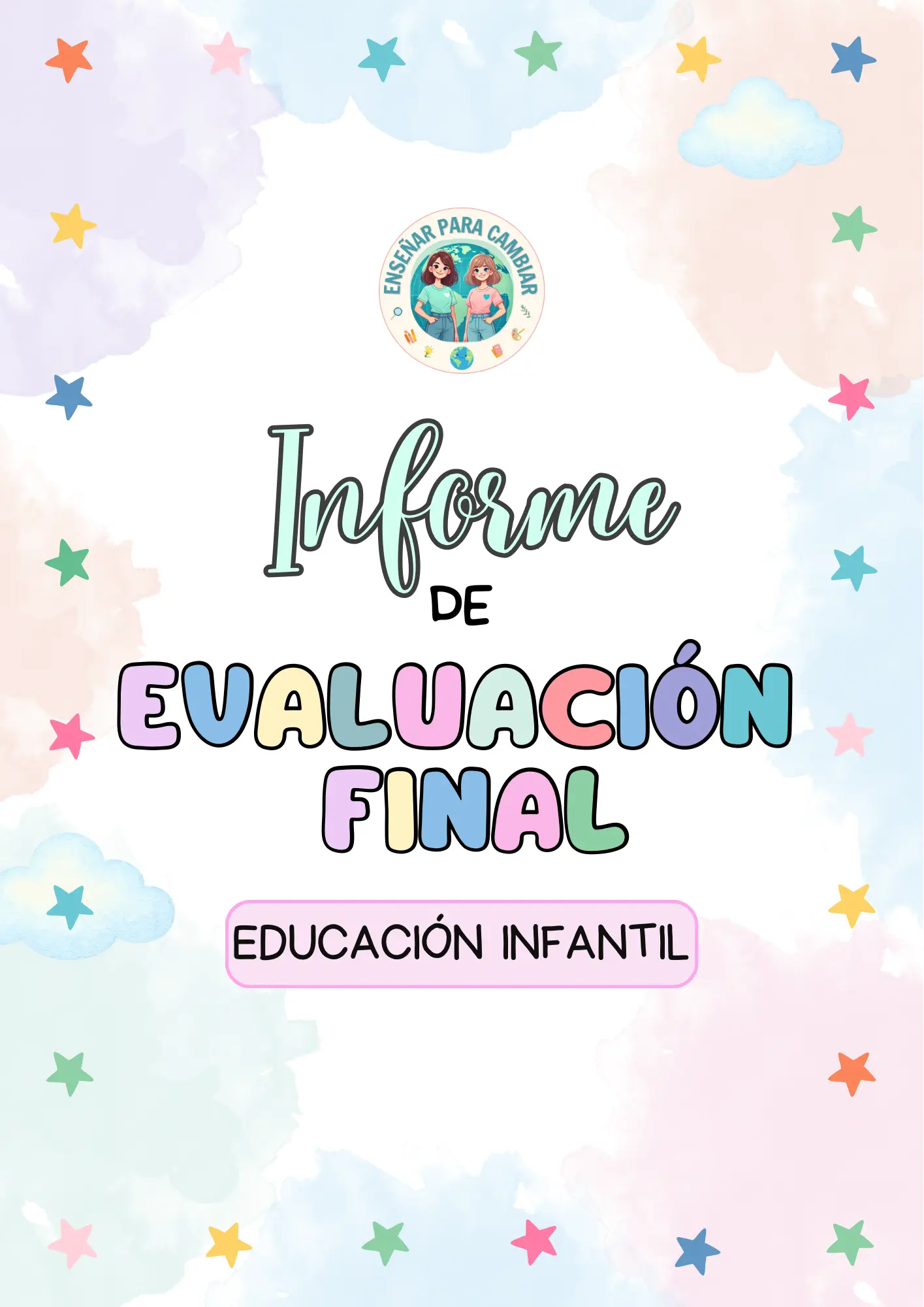 Guía imprimible para la redacción de informes pedagógicos y boletines de notas finales de curso en infantil de Enseñar para Cambiar
