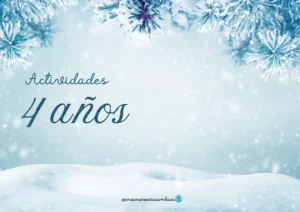 Pack imprimible de invierno para 4 años de Enseñar para Cambiar con actividades ABN y lectoescritura infantil