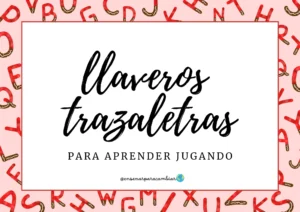 Tarjetas imprimibles del llavero trazaletras de Enseñar para Cambiar con guías de dirección numéricas para el trazo de letras y círculos de asociación fonológica