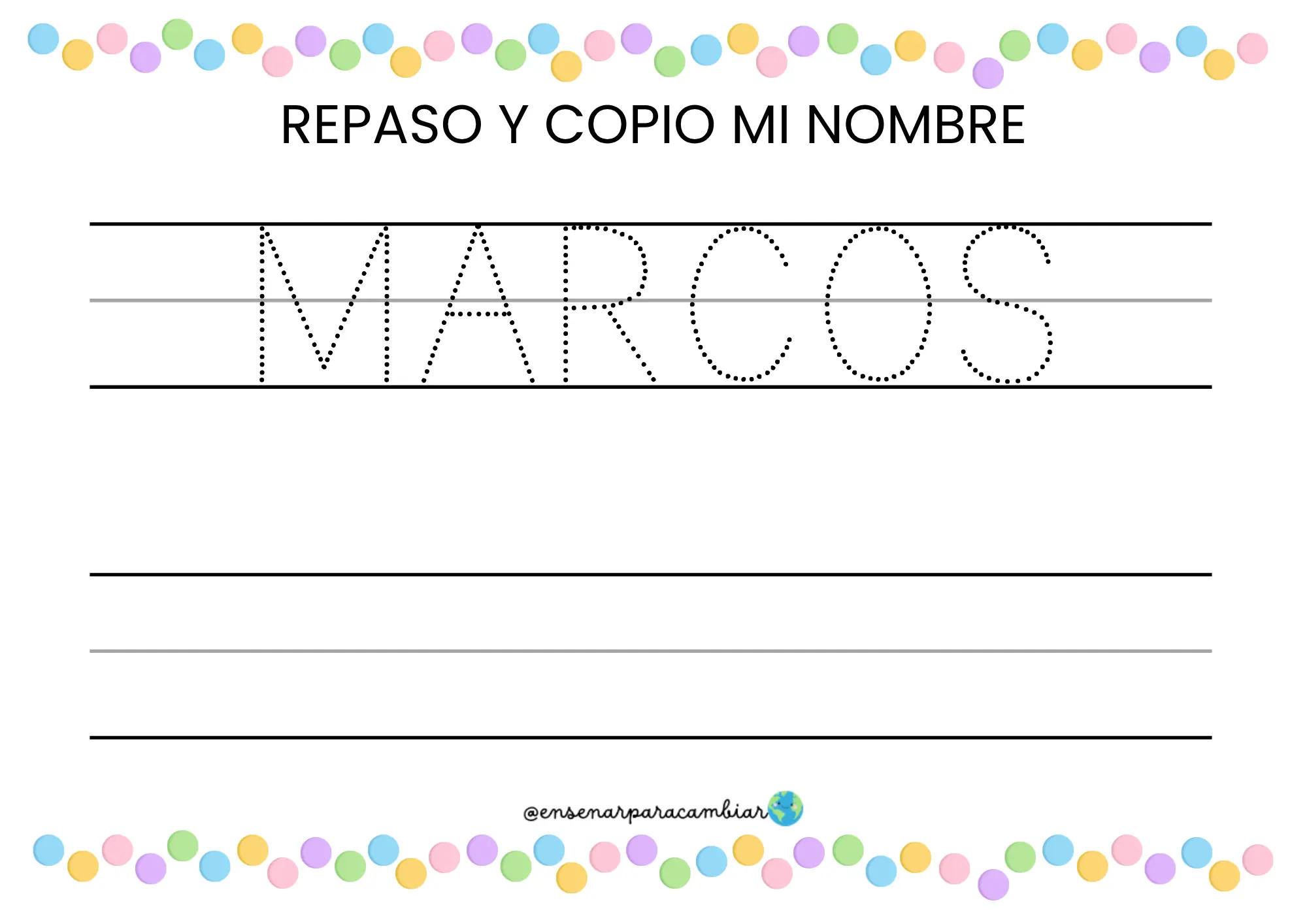 imprimible y editable Libro del Nombre para 4 años con actividades de conciencia fonológica y pauta Montessori