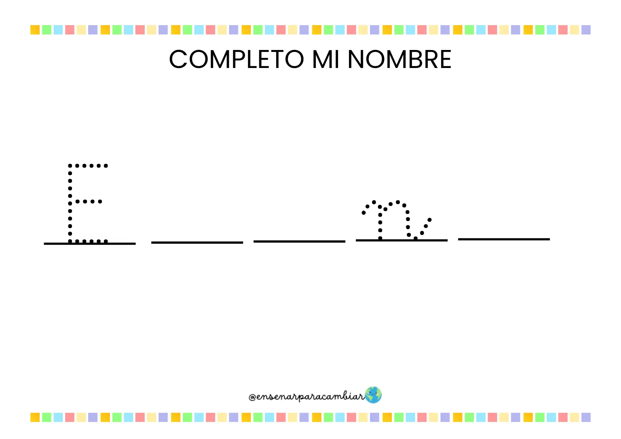 imprimible y editable Libro del Nombre para 5 años con actividades de trazo en minúscula y diploma final