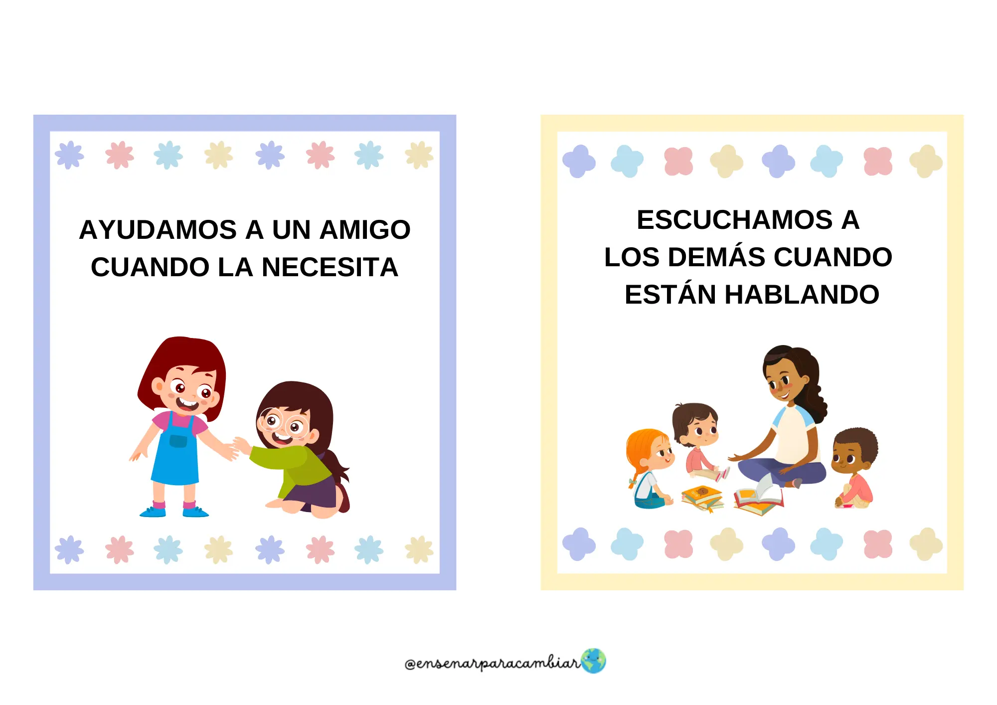 imprimibles de Lecciones de Gracia y Cortesía Montessori con ilustraciones infantiles sobre modales y convivencia escolar