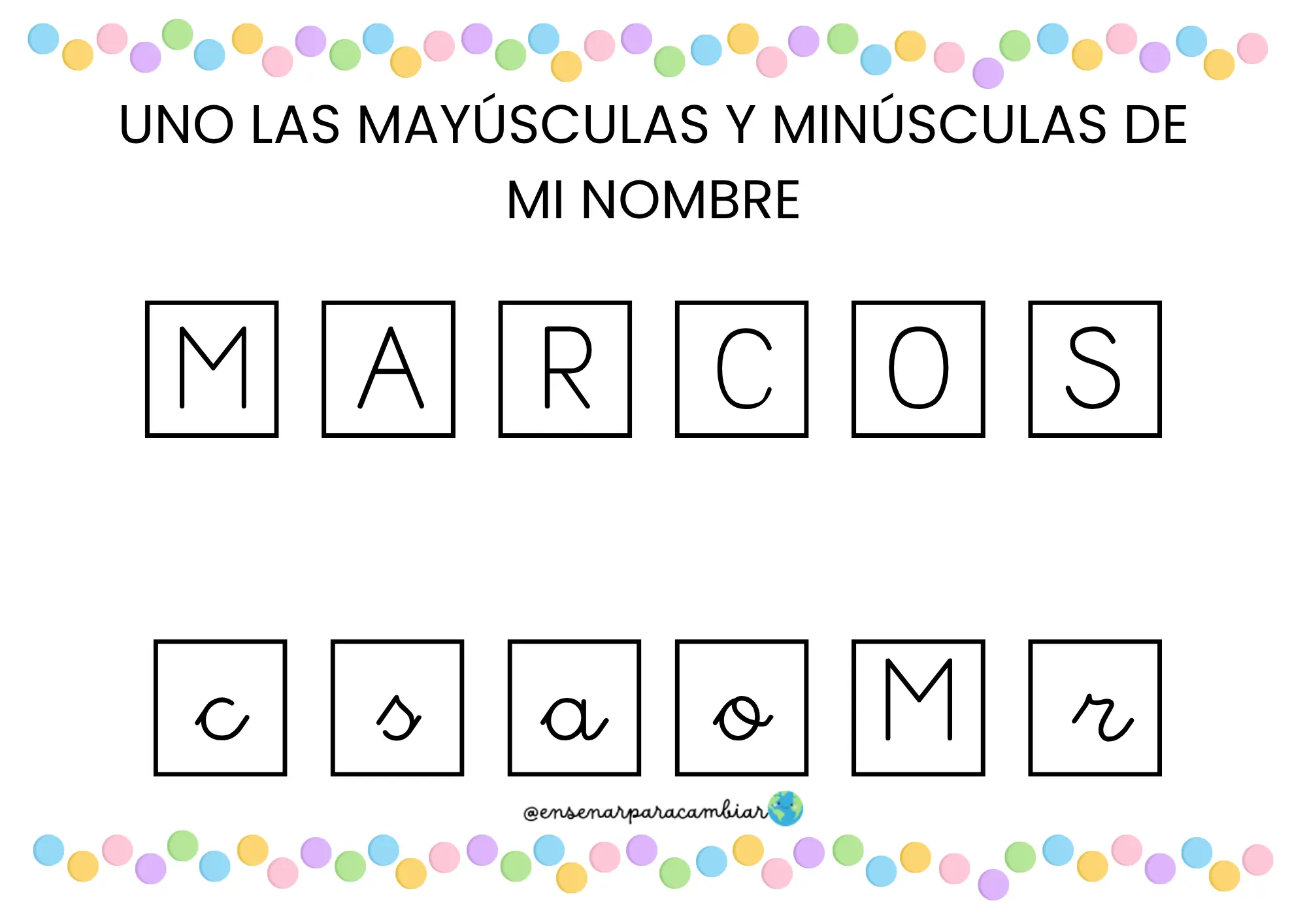 infantil imprimible y editable Libro del Nombre para 4 años con actividades de conciencia fonológica y pauta Montessori