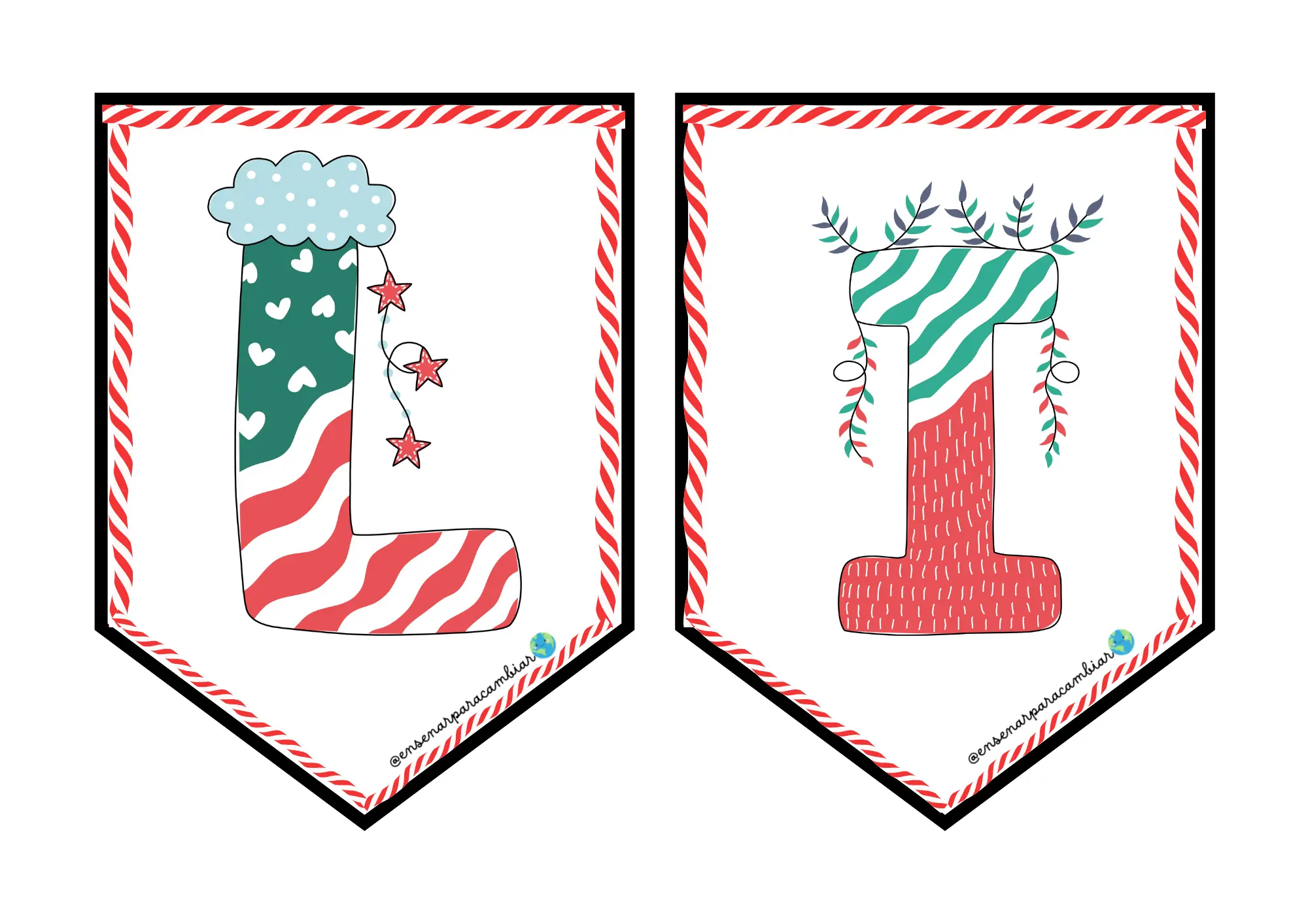 recurso educativo Navidad con imágenes reales para infantil mostrando tarjetas de vocabulario