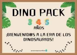 Dossier imprimible en PDF Proyecto Dinosaurios de Enseñar para Cambiar con libro informativo, ruleta de acciones y actividades manipulativas infantiles