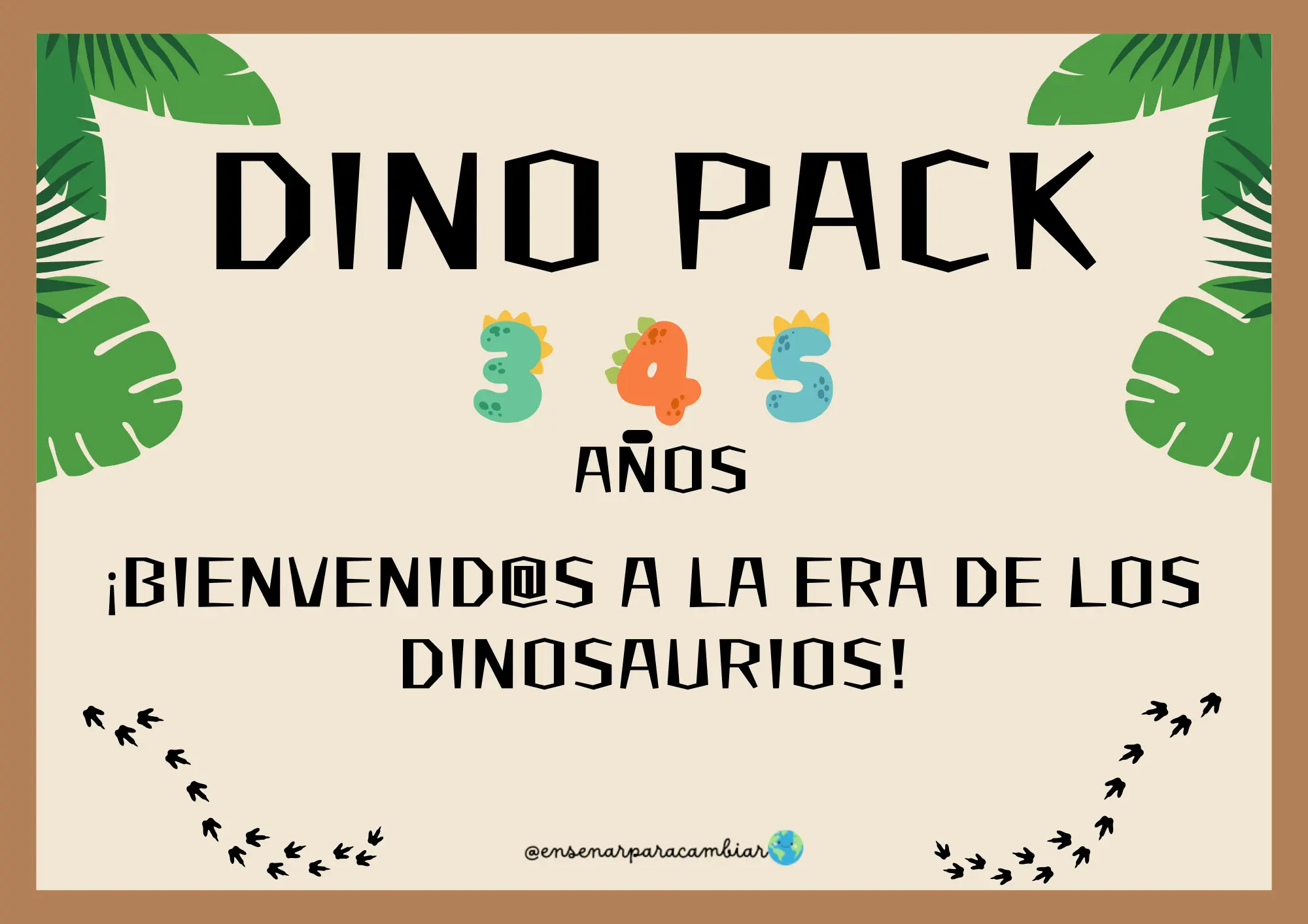 Dossier imprimible en PDF Proyecto Dinosaurios de Enseñar para Cambiar con libro informativo, ruleta de acciones y actividades manipulativas infantiles