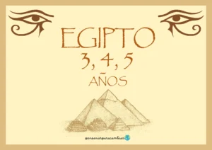 Dossier imprimible en PDF del Proyecto Egipto de Enseñar para Cambiar con fichas de subitización de Tutankamón, jeroglíficos y actividades manipulativas infantiles