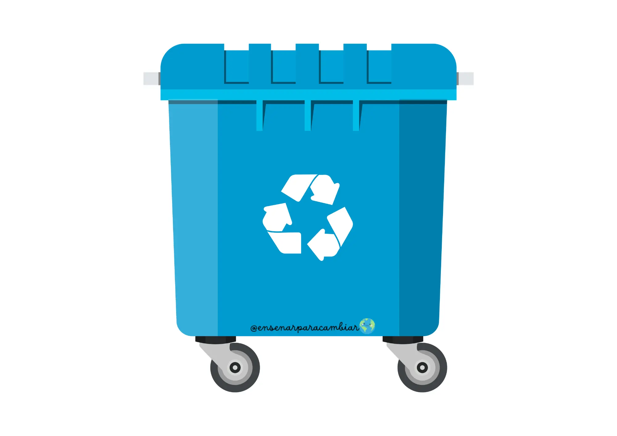 Láminas imprimibles del juego de reciclaje infantil con contenedores de colores y residuos recortables
