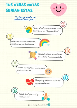 Boletín Emocional Infantil - Enseñar para Cambiar